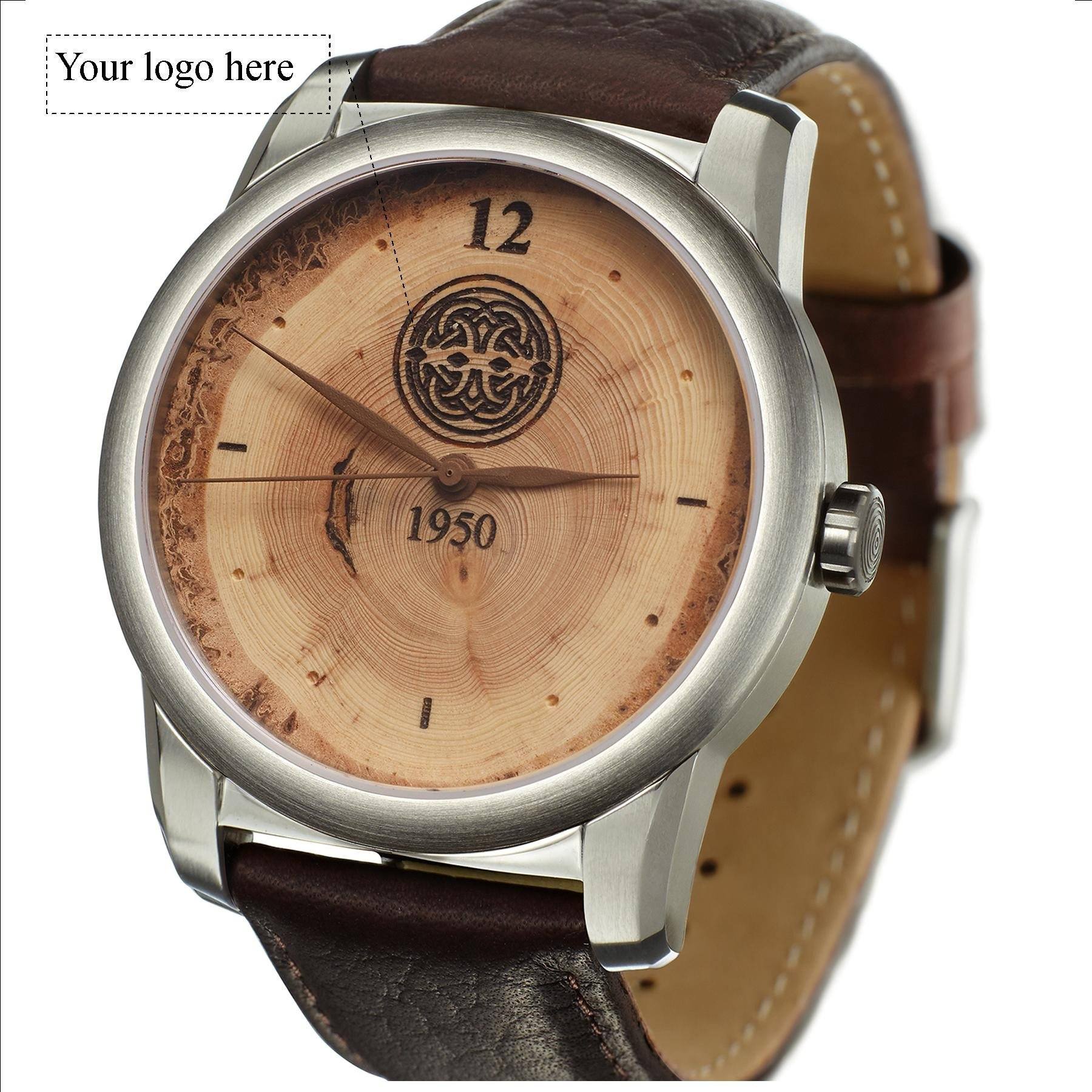 Corporate Gift Wood Watch (Men's) - Tree Ring Co