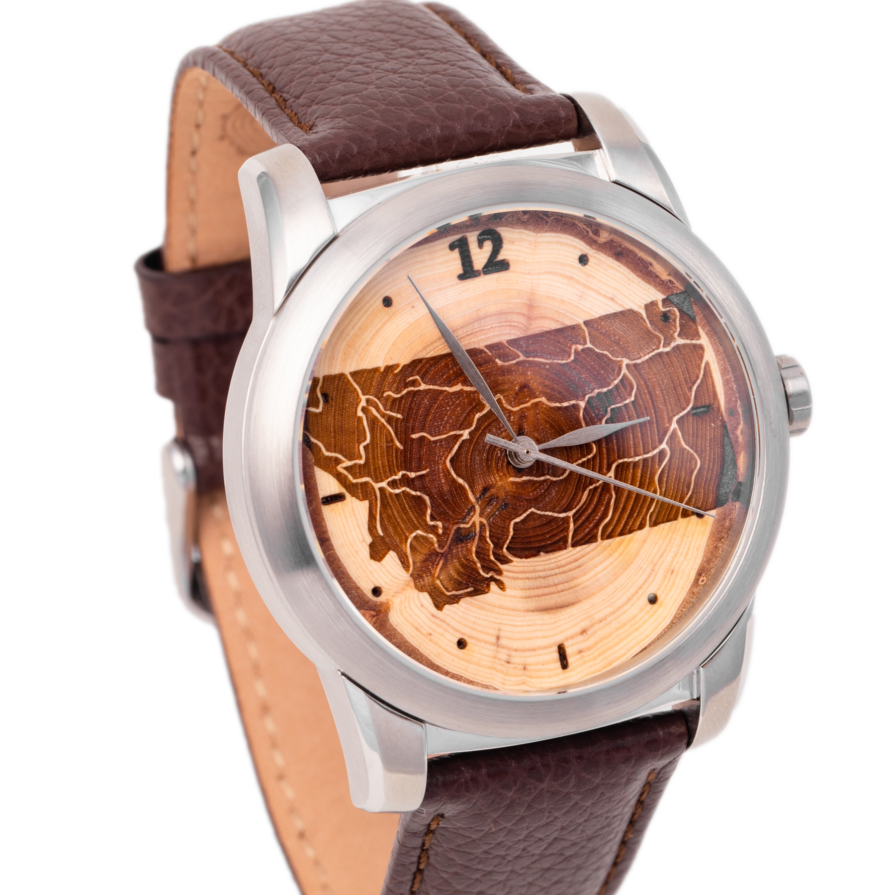 Montana Rivers Men's Wood Watch Unique Design – Tree Ring Co
