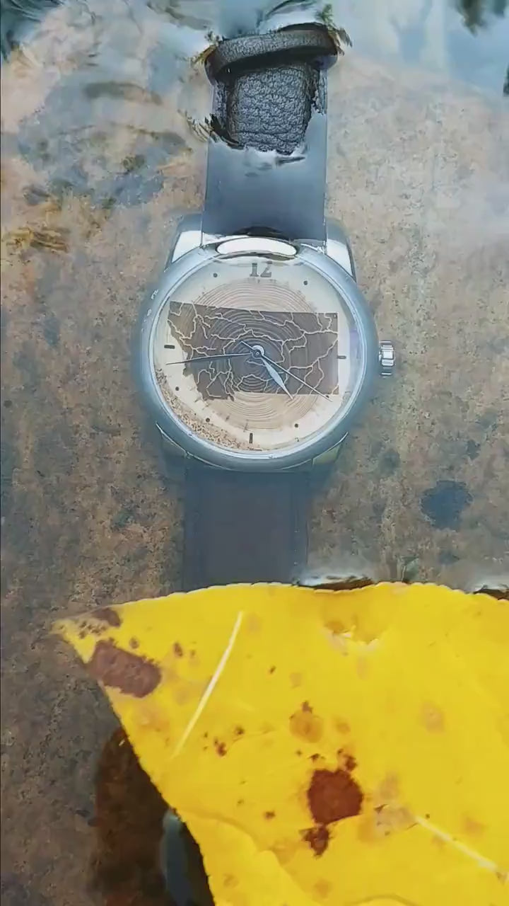 Lake Michigan Timepiece Watch with Mother of Pearl Inlay