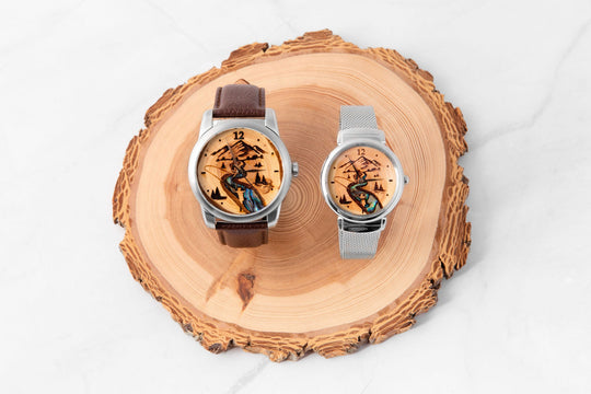 Fly Fishing Themed Wood Watch - Tree Ring Co