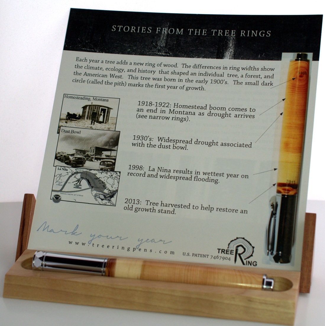 Handcrafted wood ballpoint pen