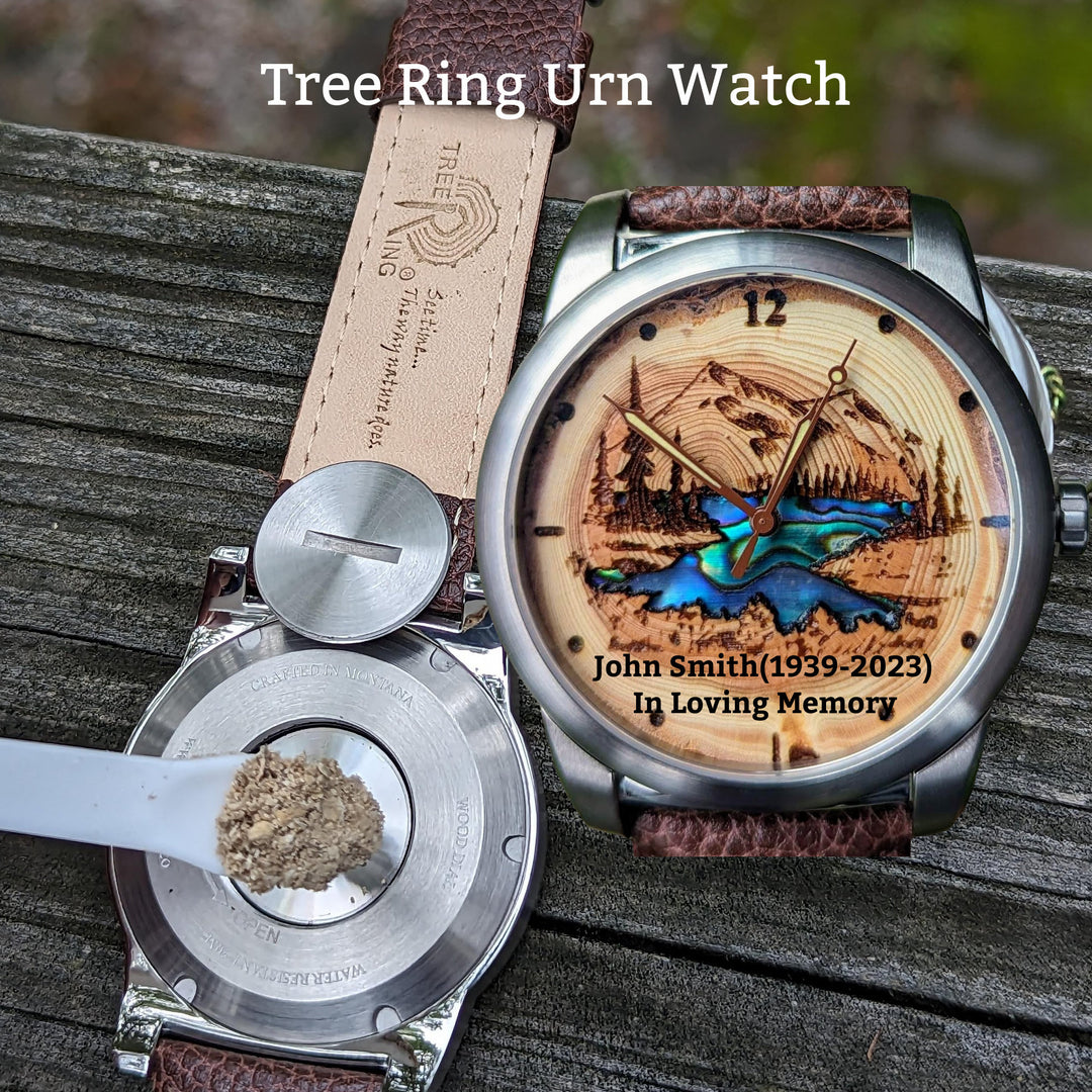 Cremation Jewelry for Men, Man, or Him. Urn Watch Memorial Gift. Cremation Remains Ash Holder. Sympathy or Bereavement Gift